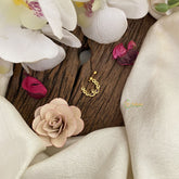 Vriksham Unique Gold Naths/Nose pin-Red White-G17520